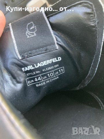 Мъжки кожени сникърси Karl Lagerfeld - 44 номер, снимка 12 - Маратонки - 41763402