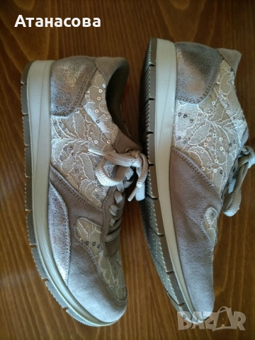 златисти модерни маратонки номер 37, снимка 2 - Маратонки - 51802225