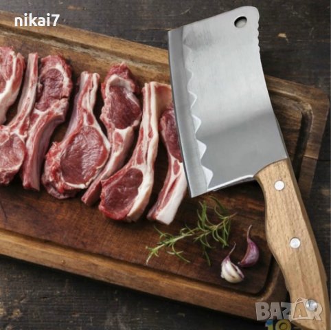 кухненски сатър масивен удобен за месо риба кълцане неръждаема стомана, снимка 3 - Ножове - 41771042