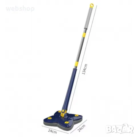 Четириъгълен моп с 360 градусова глава, снимка 4 - Мопове, кофи, четки и метли - 48637148