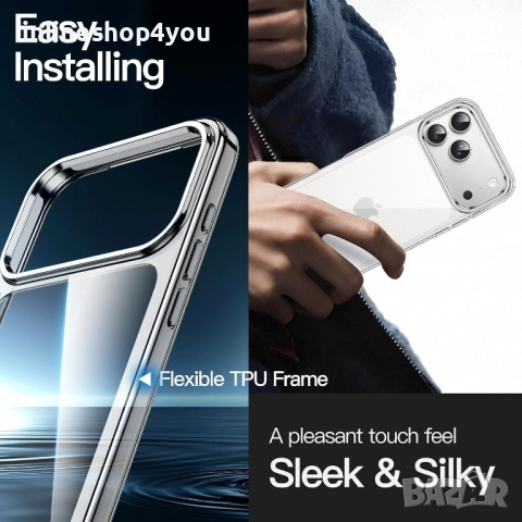 Прозрачен Кейс SPACE CASE за Apple iPhone 17 Pro / Max, снимка 4 - Калъфи, кейсове - 51855310