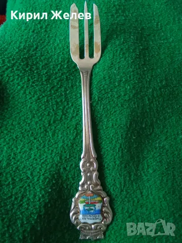 THERMAL BAD FUSSING СТАРА ЕМАЙЛИРАНА КОЛЕКЦИОНЕРСКА ДЕСЕРТНА СРЕБЪРНА ВИЛИЧКА СРЕБРО KARO 800 42983, снимка 16 - Колекции - 44376167