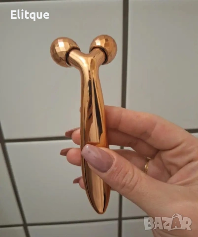 Масажен стик за лице 24K с две вибриращи топки , снимка 2 - Масажори - 53448378