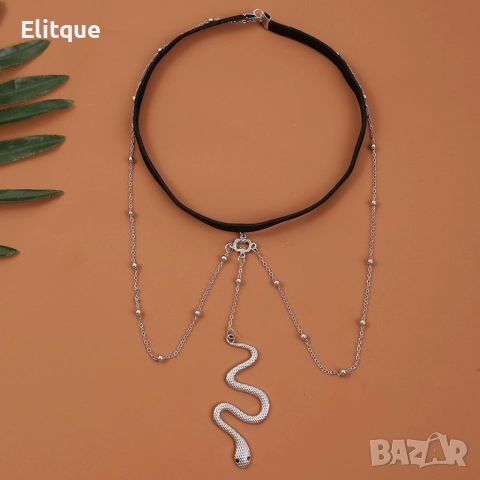 Елегантно дамско бижу за тяло - змия - цвят: Сребърен или Златен!, снимка 5 - Други - 52787765