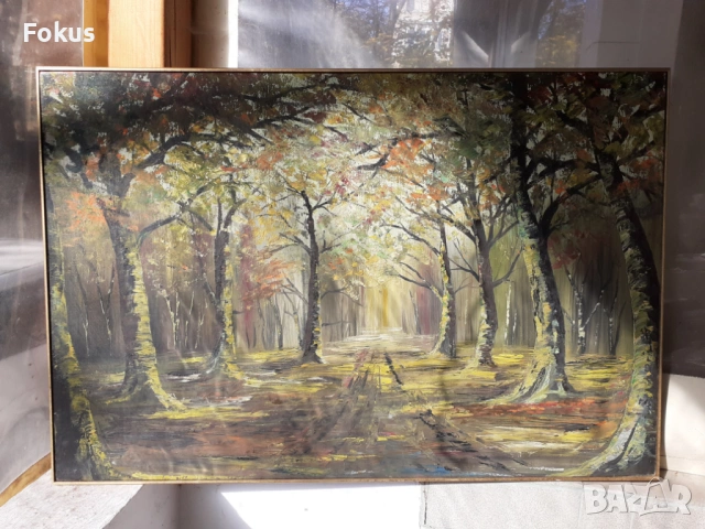 Страхотна голяма майсторска картина масло на платно, снимка 2 - Антикварни и старинни предмети - 53448887