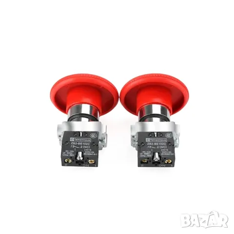 Бутон тип гъба, аварийно спиране, XB2-BS541, 22 мм, 10А, снимка 4 - Друга електроника - 48061766