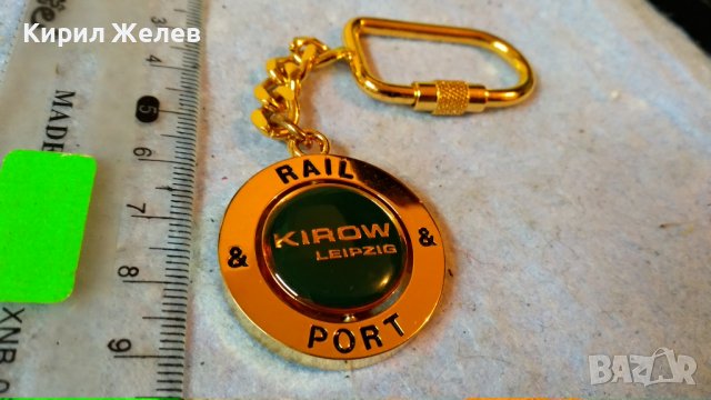 RAIL PORT KIROV LEIPZIG Позлатен МАРКОВ СТИЛЕН БРОНЗОВ РЕКЛАМЕН ФИРМЕН КЛЮЧОДЪРЖАТЕЛ 29385, снимка 2 - Други ценни предмети - 39072400