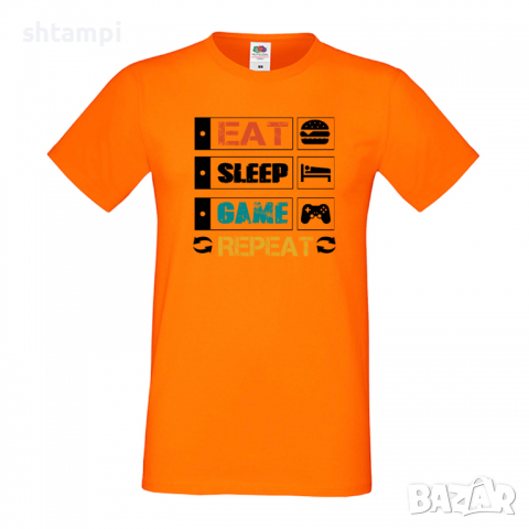 Мъжка тениска Game 2,Eat,Sleep,Game,Anime,Repeat,Ядене,Спане,Геймс,Подарък,Повторение,Празник,Игри, снимка 5 - Тениски - 36419069