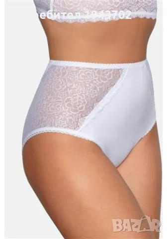 Бикини с висока талия в бял цвят 184, снимка 1