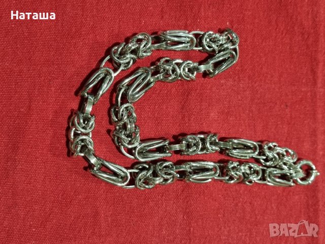 Масивен сребърен синджир кралска плетка , снимка 2 - Колиета, медальони, синджири - 42145906