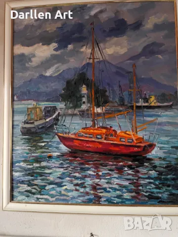Маслена картина "Лодки"