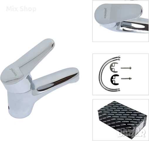 Нов Mokeka Класически хромиран месингов смесител за мивка , снимка 6 - Други - 53778755