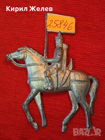 СТАРА ФИГУРКА ОЛОВЕН ВОЙНИК КОННИК РИЦАР ЗНАМЕНОСЕЦ ВОИН за КОЛЕКЦИЯ ДЕКОРАЦИЯ 25846, снимка 12 - Колекции - 38151947