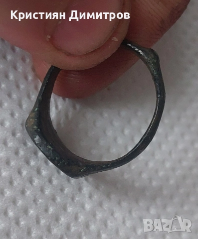 Римски бронзов пръстен , снимка 4 - Антикварни и старинни предмети - 52897527