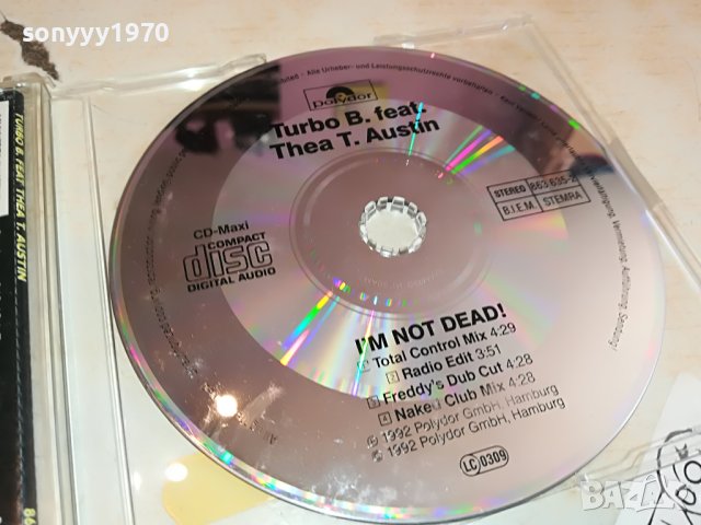TURBO B. IM NOT DEAT! CD-GERMANY 1204231742, снимка 4 - CD дискове - 40349374