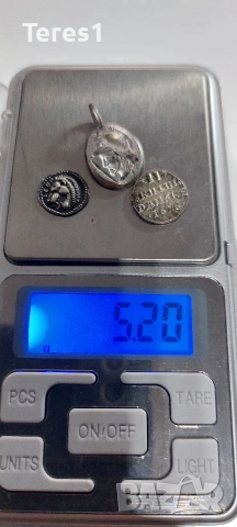 Медалъон сребърен + 2 сребърни монети реплика, снимка 8 - Нумизматика и бонистика - 53430218