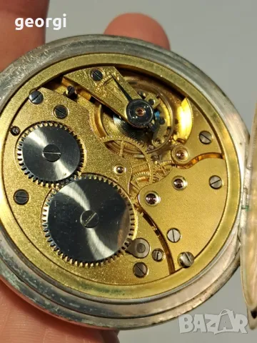 швейцарски сребърен джобен часовник Levrette , снимка 5 - Антикварни и старинни предмети - 47667487