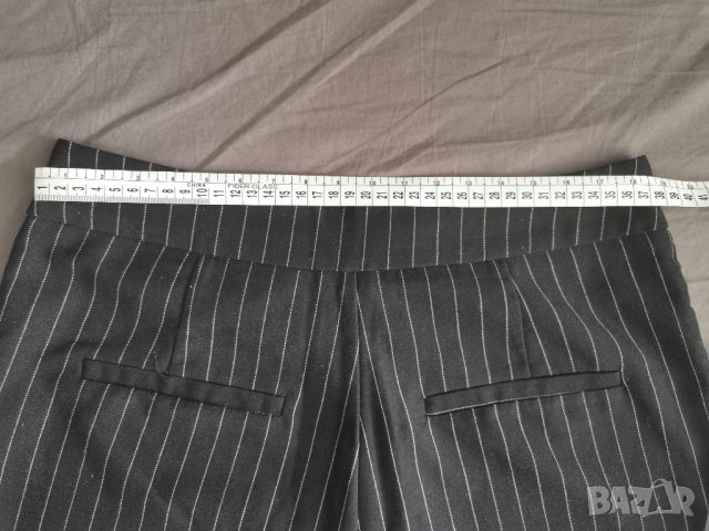 Черен панталон с бяло рае , снимка 6 - Панталони - 42012910