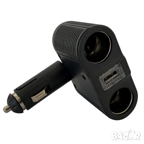 Разклонител за запалка с 2 гнезда и USB порт 100 W, снимка 2 - Аксесоари и консумативи - 55863030