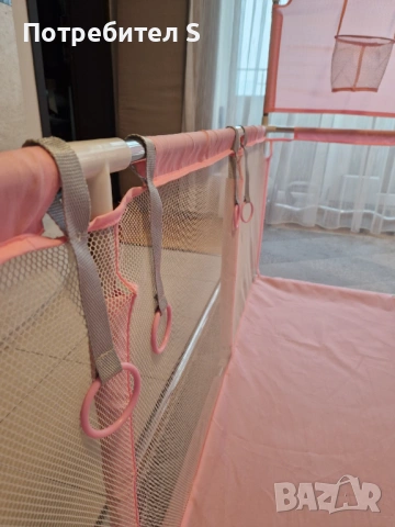 Голяма детска кошара за игра с баскетболен кош (130х190 см), снимка 2 - Кошарки - 53676269