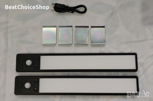 комплект от 2 броя LED лампи с вграден PIR сензор за движение, регулируема яркост и 3 цветни режима, снимка 4 - Лед осветление - 53267103