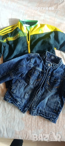 Дънково яке на NEKST и шушляково яке на Adidas за момче ръст 98 см.