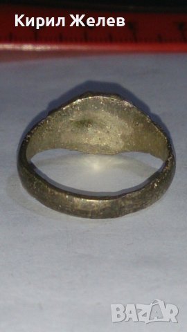 Перфектен стар пръстен сачан с БУКВА Х Ръчна ИЗРАБОТКА - 59681, снимка 6 - Антикварни и старинни предмети - 29011603