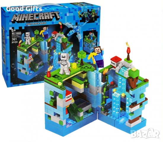 Minecraft конструктор "Битката за крепостта" със светещи ЛЕД елементи