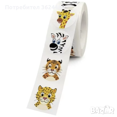 ЗАБАВНИ ДЕТСКИ СТИКЕРИ НА РОЛКА 500 БР 4716, снимка 3 - Други - 52618947