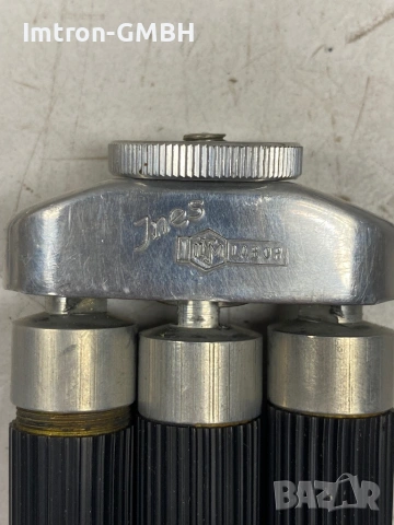 Месингов фото статив за камера ILM Labor INES 1/4" + 3/8" с оригинален кожен калъф", снимка 5 - Камери - 53082666