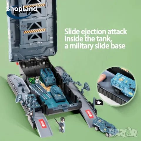 Детски военен танк 2в1, снимка 7 - Коли, камиони, мотори, писти - 48672999