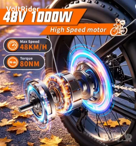Eлектрическо колело YVY C20 Lite 1000W 48V 15Ah, снимка 7 - Велосипеди - 55719310