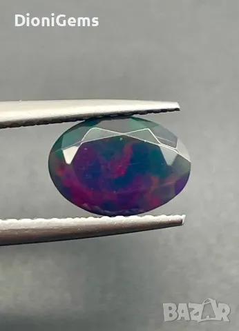 🔥 Уникален Черен Опал 1.57 ct – IGI Сертифициран, Хипнотизираща Игра на Цветове! 🔥, снимка 1