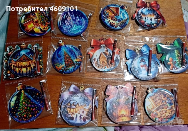 коледни играчки за елха с късметче