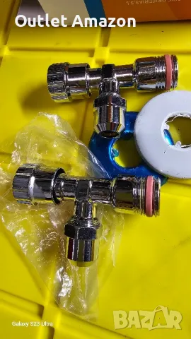 Ibergrif  Универсални самоуплътняващи се ъглови вентили, месингов ъглов вентил (1/2" x 3/8"), хром, снимка 6 - Други стоки за дома - 49820040