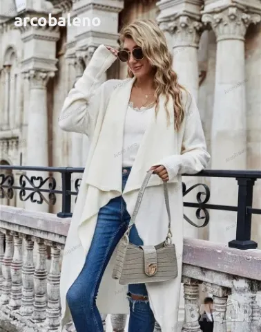 Дамска дълга, персонализирана и стилна плетена жилетка OL Tongle, 8цвята , снимка 4 - Жилетки - 41975648