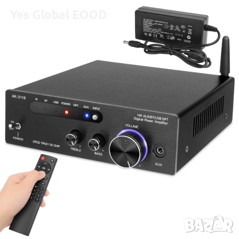 Bluetooth 5.0 HiFi усилвател 2x100W TPA3116