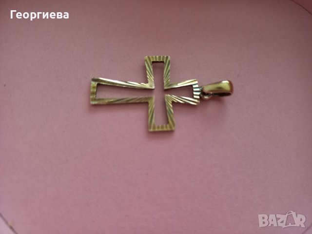 Сребърен кръст с позлата , снимка 5 - Колиета, медальони, синджири - 41887022