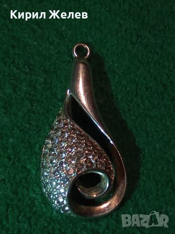 СТИЛЕН КРАСИВ СРЕБЪРЕН ФЕШЪН АРТ МЕДАЛЬОН СРЕБРО 925 с ИНКРУСТИРАНИ МИНИАТЮРНИ КРИСТАЛИ 28808, снимка 11 - Колиета, медальони, синджири - 37268989