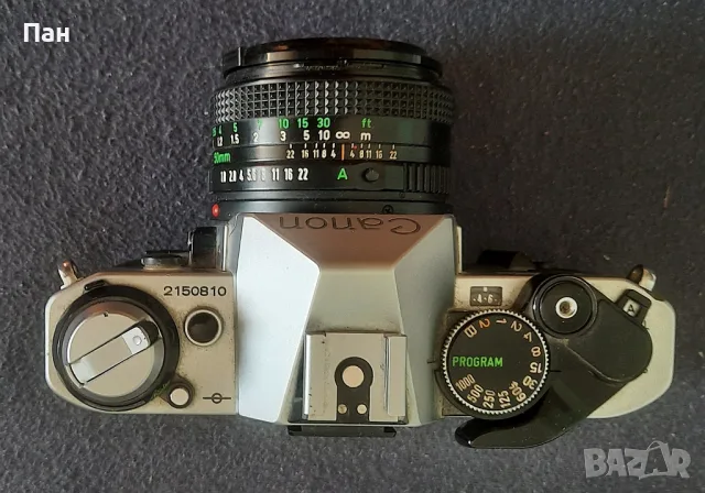 Фотоапарат Canon AE-1 Program с обектив Canon FD 50/1.8, снимка 2 - Фотоапарати - 56213180