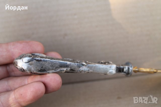Лъжици за торта 19-ти век сребърна дръжка , снимка 9 - Антикварни и старинни предмети - 42291475