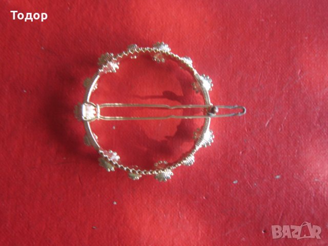 Позлатена брошка с камъни 11, снимка 3 - Други - 34793816