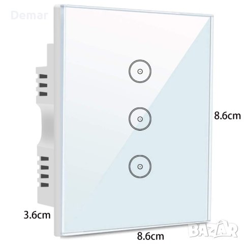 WiFi интелигентен превключвател за стенно осветление съвместим с Alexa, снимка 2 - Други - 41905327