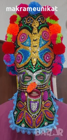 Продавам кукерска маска, гугла, уникат, Новодел, авторски модел, етно, Сурва, Кукерландия , снимка 10 - Колекции - 42314889