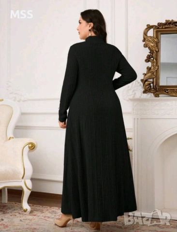 Дълга черна рокля, снимка 2 - Рокли - 53858645