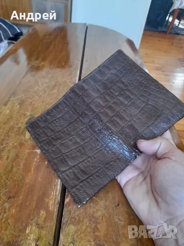 Стар кожен портфейл #3, снимка 4 - Портфейли, портмонета - 50179702