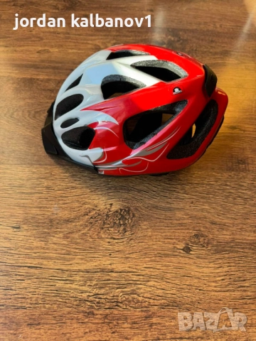 Червено бяла каска за велосипед или други спортове само за 10лв., снимка 3 - Спортна екипировка - 52531614