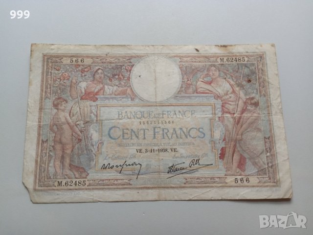 100 франка 1938 Франция
