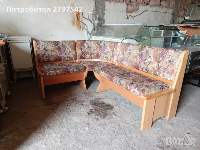 Кухненски ъгъл/ Ъглова пейка , снимка 2 - Дивани и мека мебел - 56225173