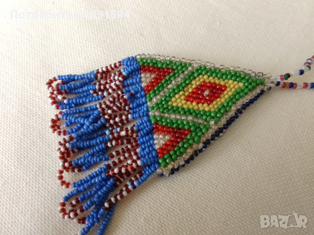  Амулет чешки стъклени мъниста във африкански стил, снимка 5 - Други ценни предмети - 41877610